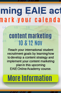 Upcoming EAIE activities: 10 & 12 Nov: content marketing